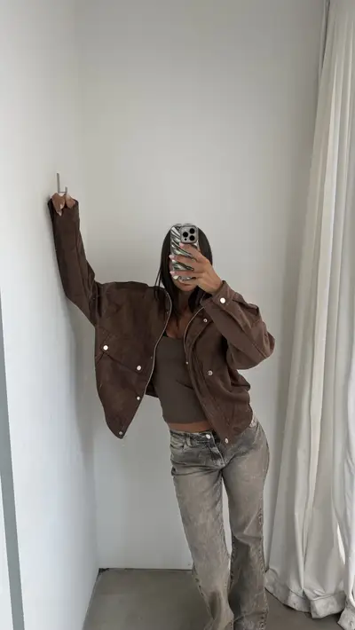 Campera Bomber Suede — imagen 6