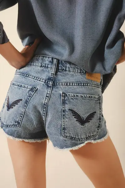 Short Hot Blue Denim — imagen 4