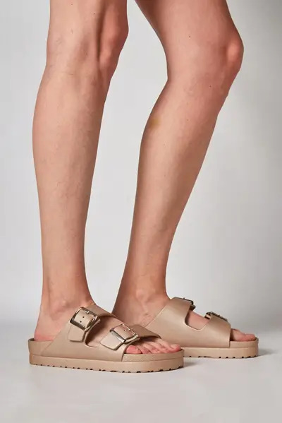 Sandalia Maui Doradas Goma — imagen 1