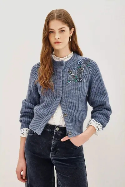 Cardigan Flower Shinny New — imagen 2