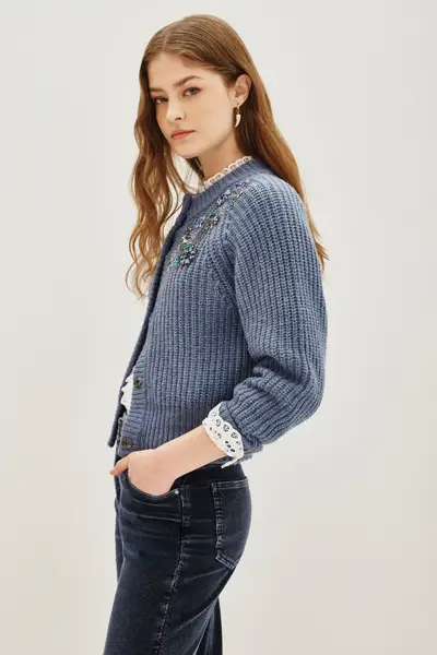 Cardigan Flower Shinny New — imagen 5