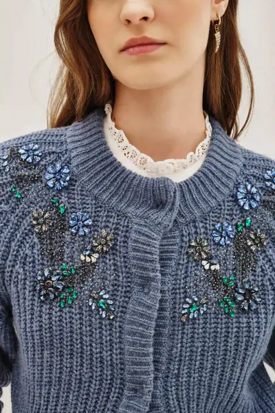 Cardigan Flower Shinny New — imagen 3