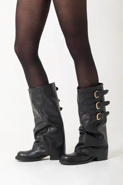 Botas Bronx Negra Cuero — imagen 3