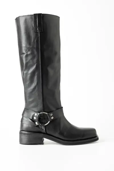 Botas Agoura Negras Cuero — imagen 1