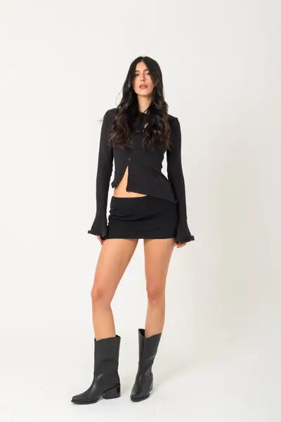 Texanas Crossby Negra Cuero — imagen 2