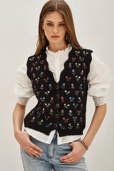 Chaleco Texture Flower — imagen 2